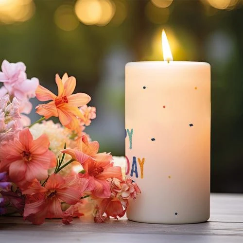 Zoom sur Bougie anniversaire personnalisée 39 ans, cadeau unique