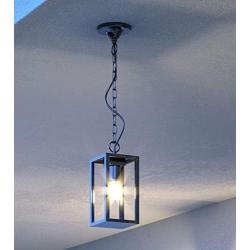 Plafonnier porche contemporain, aluminium, éclairage jardin extérieur en situation