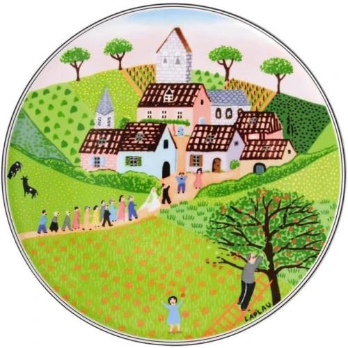 Villeroy Boch Plat de Service Gâteau Porcelaine Blanc Multicolore - Vue principale