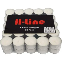 Bougies Théières Blanches, 8 Heures Durée Brûlage