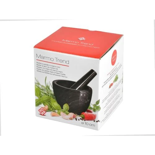 Détail de Mortier Pilon Noir Marbre, Ustensile Cuisine Élégant
