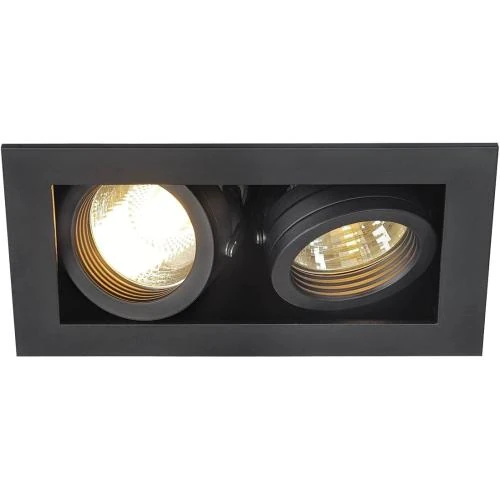 Spots Encastrables KADUX, 2 Lampes, Noir Mat, Orientables - Vue principale