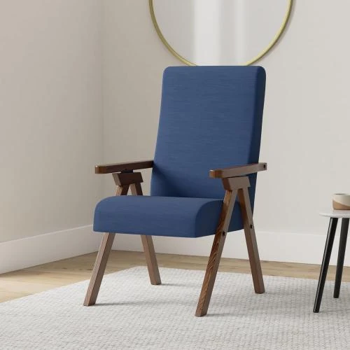 Détail de Fauteuil Essegi Fiametta Hêtre Bleu, Design Élégant