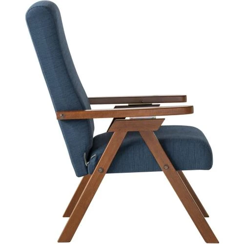 Zoom sur Fauteuil Essegi Fiametta Hêtre Bleu, Design Élégant