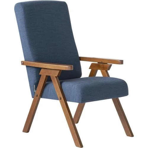 Fauteuil Essegi Fiametta Hêtre Bleu, Design Élégant - Vue principale