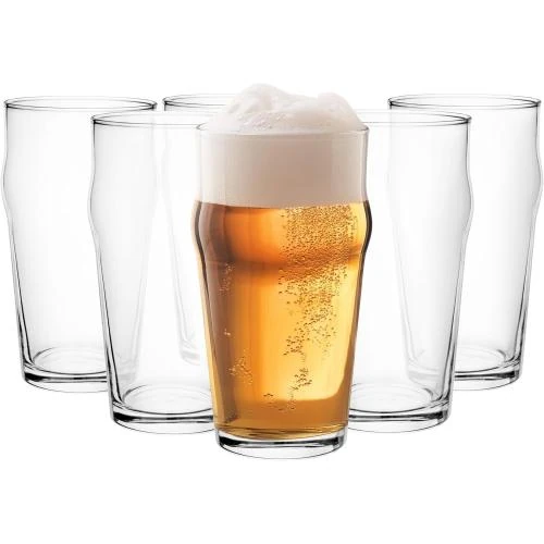 Lot de 6 verres à bière Krosno, chopes artisanales, lave-vaisselle - Vue principale