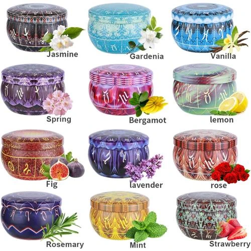 Détail de Coffret 12 Bougies Parfumées, Cadeau Aromathérapie Noël