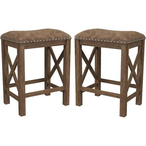 Tabourets comptoir Hillsdale Furniture, 2 pièces, Noyer antique - Vue principale