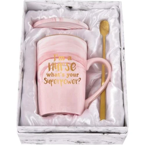 Tasse café infirmières, professeurs, rose, cadeau unique - Vue principale