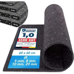 Tapis Anti Vibrations Noir, Absorption Bruit, Découpable