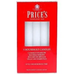 Bougies ménage 5 pack, blanc, qualité supérieure, parfumées