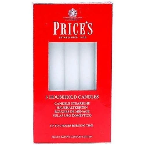 Bougies ménage 5 pack, blanc, qualité supérieure, parfumées - Vue principale
