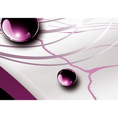 Zoom sur Murando Tableau Décoration Abstrait 5 Parties Toile Blanc