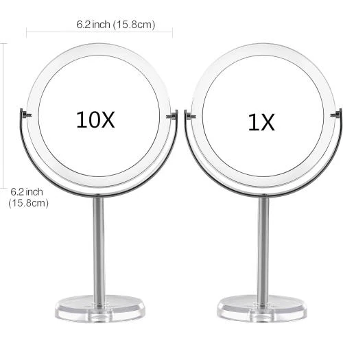 Zoom sur Miroir de table double face Miss Sweet, élégant, pratique