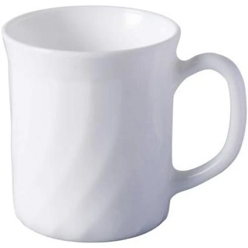 Détail de Tasses à café Luminarc Trianon, verre opale, blanc