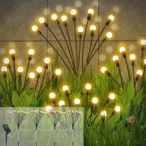 Diealles Shine Lot 4 lampes solaires jardin, lumière violette - Vue principale