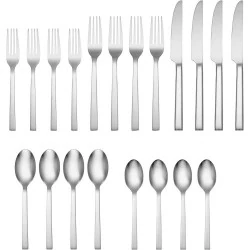 Oneida Chefs Table 20PC Ensemble de Plat Argent en situation
