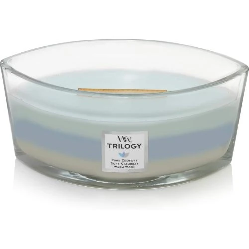 Détail de Bougie parfumée WoodWick Ellipse Trilogy, Plaid enveloppant