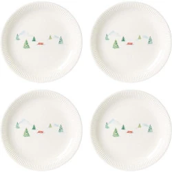 Assiettes porcelaine Lenox 893508 Profile Snow Day, Blanc