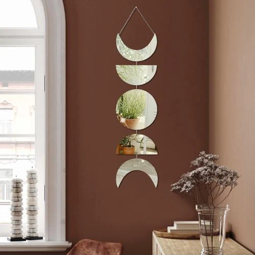 Zoom sur Miroir décoratif phases de lune, JUJU'S VIBES
