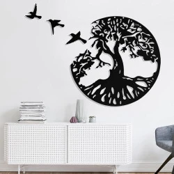 Tamer Of The Soul Ltd, Arbre de vie métal noir, 3 oiseaux