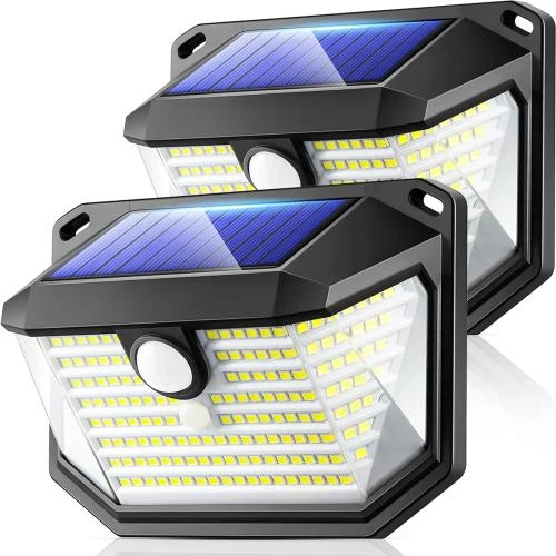 CYYSHR Lampe Solaire Extérieur 178 LED, Détecteur Mouvement - Vue principale