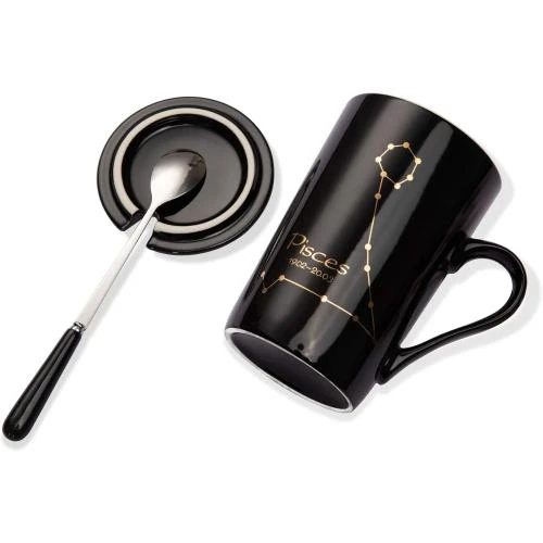 Détail de Tasse à café WOMEI Constellation Poissons, cadeau Noël