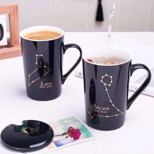 Tasse à café WOMEI Constellation Poissons, cadeau Noël - Vue principale