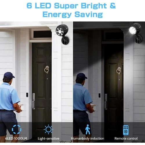 Détail de Détecteur Mouvement LED ASOFTY, Batterie Extérieure, IP65