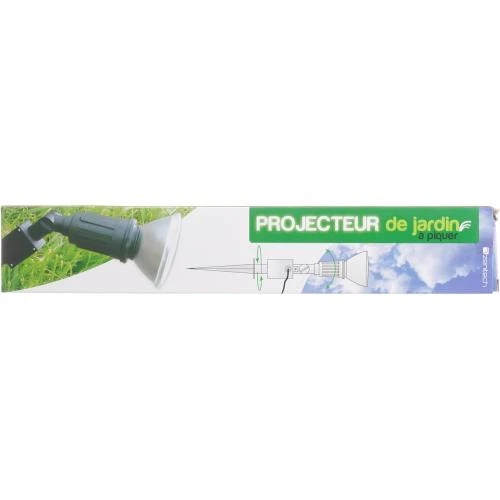 Zoom sur Spot Jardin E27 80W IP44 Zenitech, Lumière Extérieure