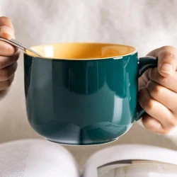 Tasse en céramique humoristique, soucoupe, cuillère, cadeau