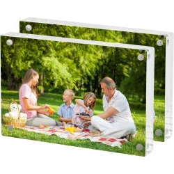 Cadre Photo Acrylique Magnétique Transparent, Affichage Double Face