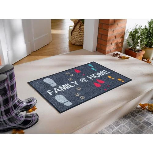 Détail de Tapis Wash Dry Multicolore, Surface Nylon, Semelle Caoutchouc