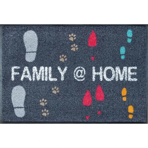 Tapis Wash Dry Multicolore, Surface Nylon, Semelle Caoutchouc - Vue principale