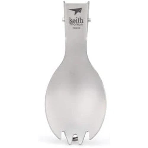 Détail de Spork Pliable Keith Ti5301, Gris, Ultraléger, Pratique