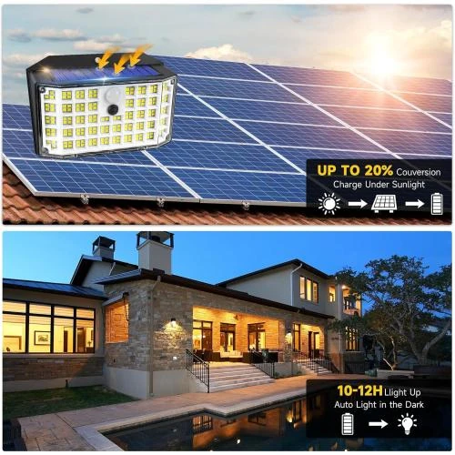 Détail de Haokiang Lampe Solaire Extérieure 176LED, Détecteur Mouvement