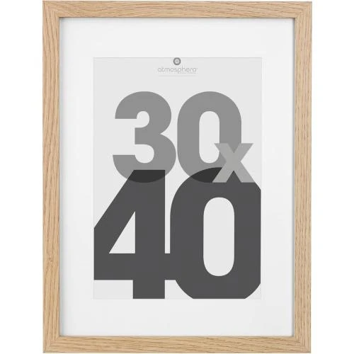 Zoom sur Cadre photo bois verre ATMOSPHERA Eva 30x40 cm