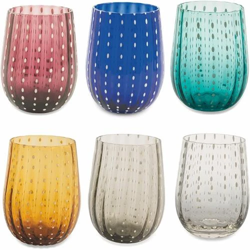 Verres à Eau Assortis, Lot de 6, Villa d'Este Home Tivoli - Vue principale