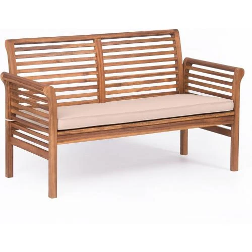 Zoom sur Canapé jardin 2 places bois dur, coussin inclus, Plant Theatre