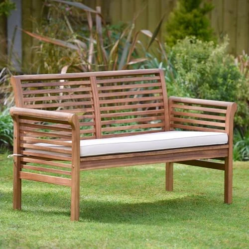 Canapé jardin 2 places bois dur, coussin inclus, Plant Theatre - Vue principale