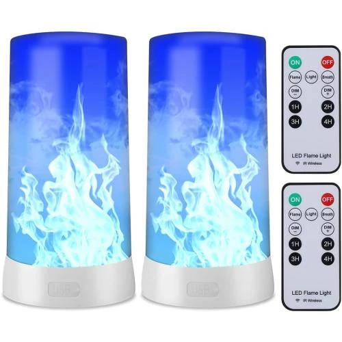 Hawofly Lampe LED effet flamme, rechargeable USB, télécommande - Vue principale