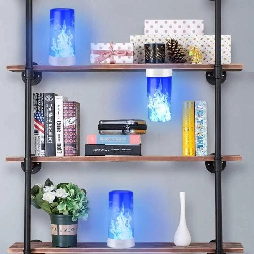 Zoom sur Hawofly Lampe LED effet flamme, rechargeable USB, télécommande