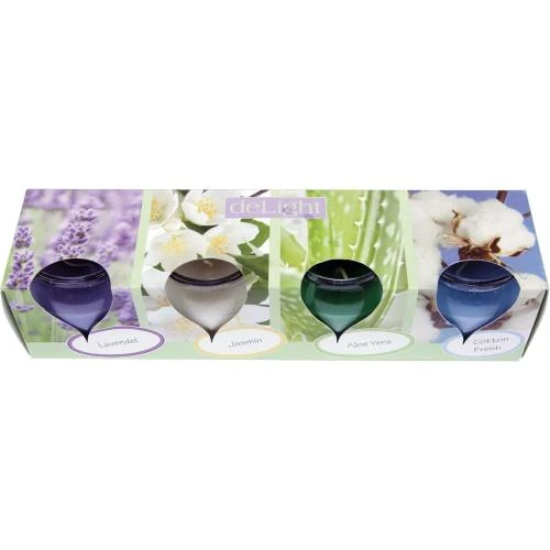 Zoom sur Bougies parfumées, lot de 12, sélection variée