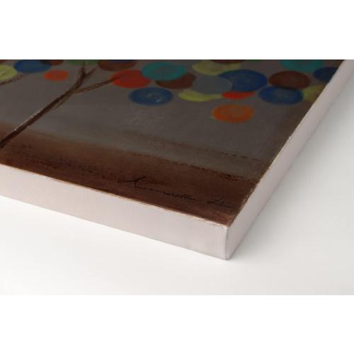 Présentation de Kunstloft Tableau peinture moderne feuillage automne multicolore en situation