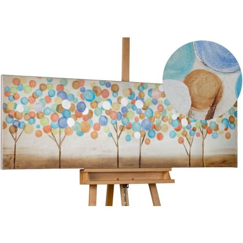 Présentation de Présentation Kunstloft Tableau peinture moderne feuillage automne multicolore