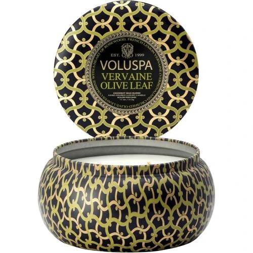 Détail de Bougie Parfumée Voluspa Vervaine Métallique 2 Mèches
