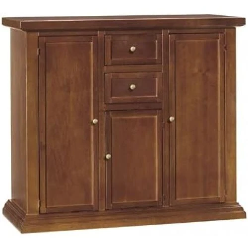 Mar.c.a. Design, Meuble Rangement Bois Noyer Foncé, Buffet - Vue principale