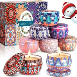MULEVIP Bougie Parfumée, Ensemble Cadeau 8 Pièces, Soja