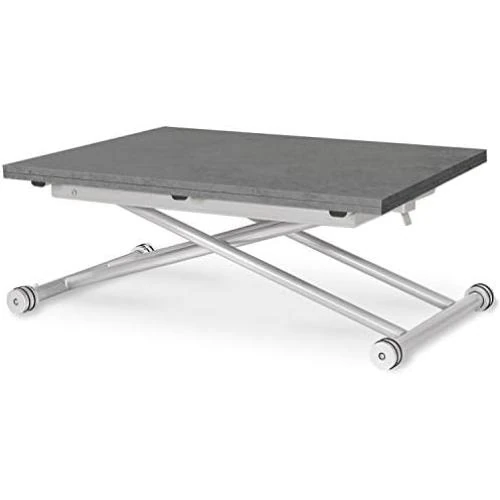 Table Basse Relevable Philadelphia, Effet Béton, Design Moderne, Salon - Vue principale