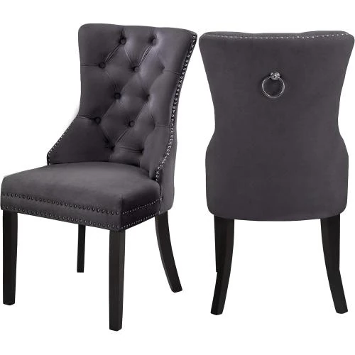 Chaise Salle à Manger Velours Meridian Furniture, Luxe - Vue principale